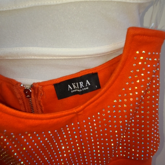 Akira "As If" Corset Rhinestone Jogger in Orange, Bottom Only - Picture 10 of 10